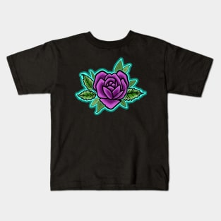 purple heart shaped rose Kids T-Shirt